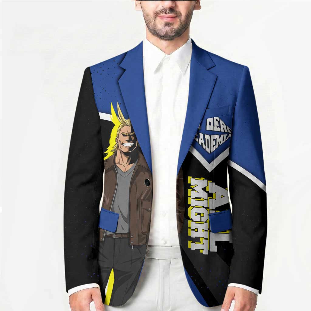 All Might My Hero Academia Blazer Anime Grunge Splatter Graphic Style