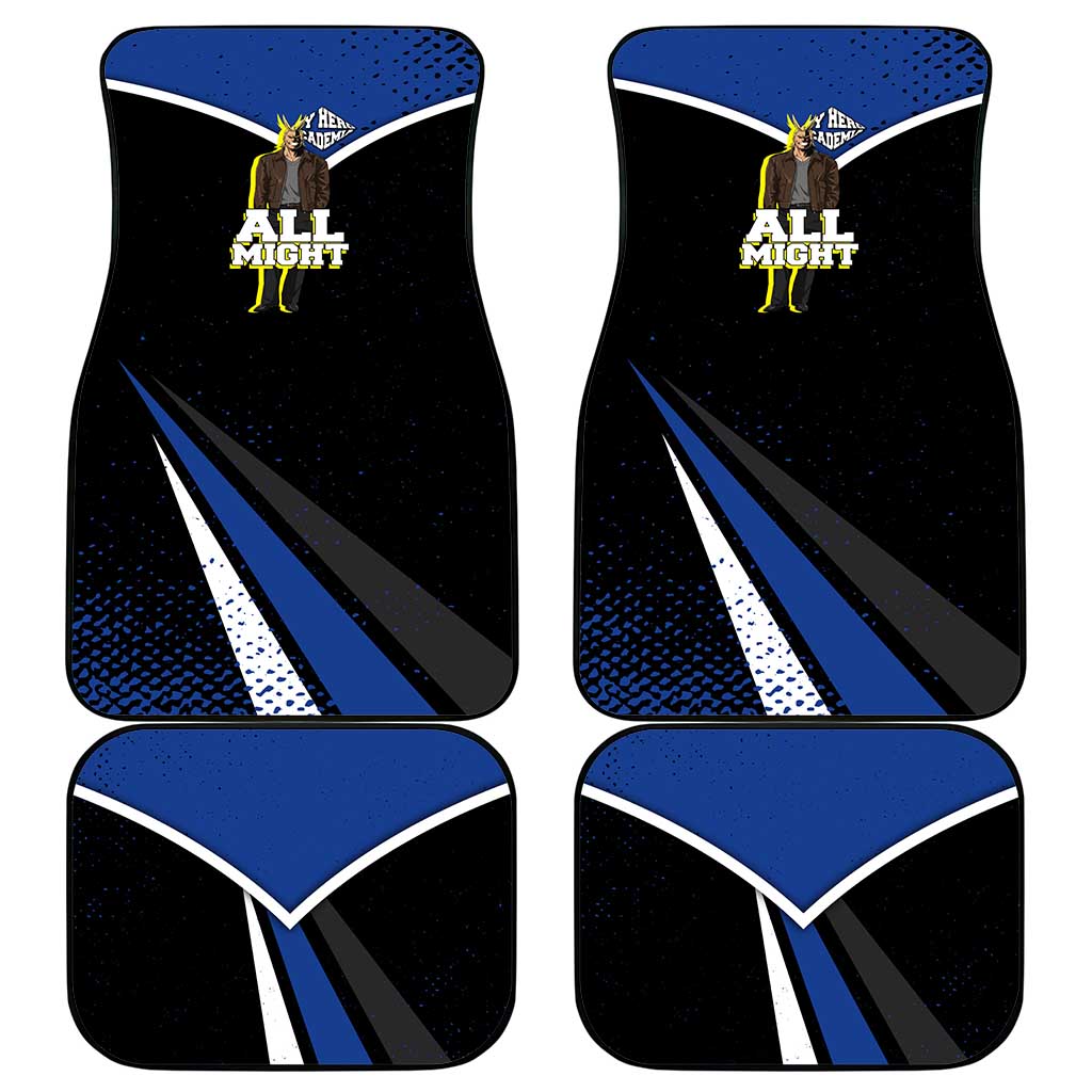 All Might My Hero Academia Car Mats Anime Grunge Splatter Graphic Style