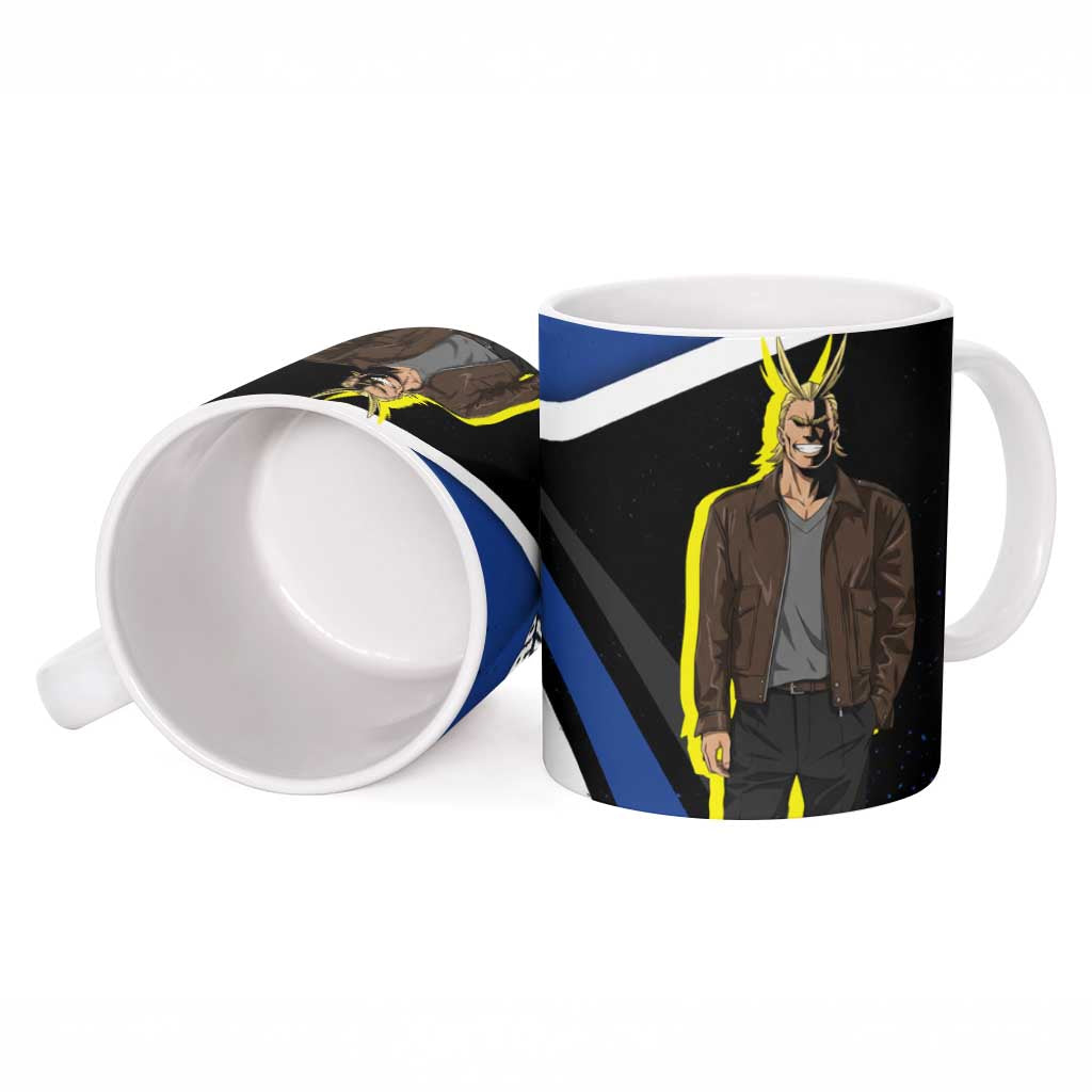 All Might My Hero Academia Ceramic Mug Anime Grunge Splatter Graphic Style
