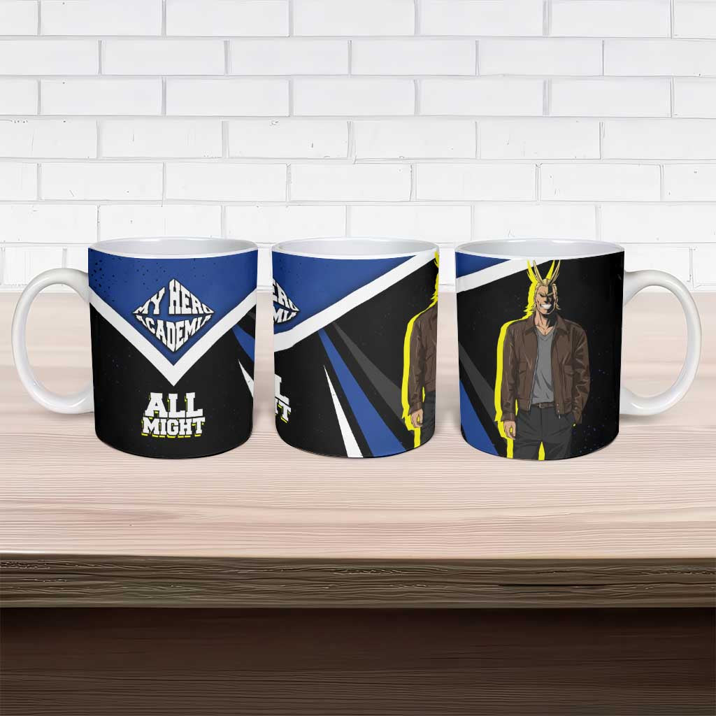 All Might My Hero Academia Ceramic Mug Anime Grunge Splatter Graphic Style