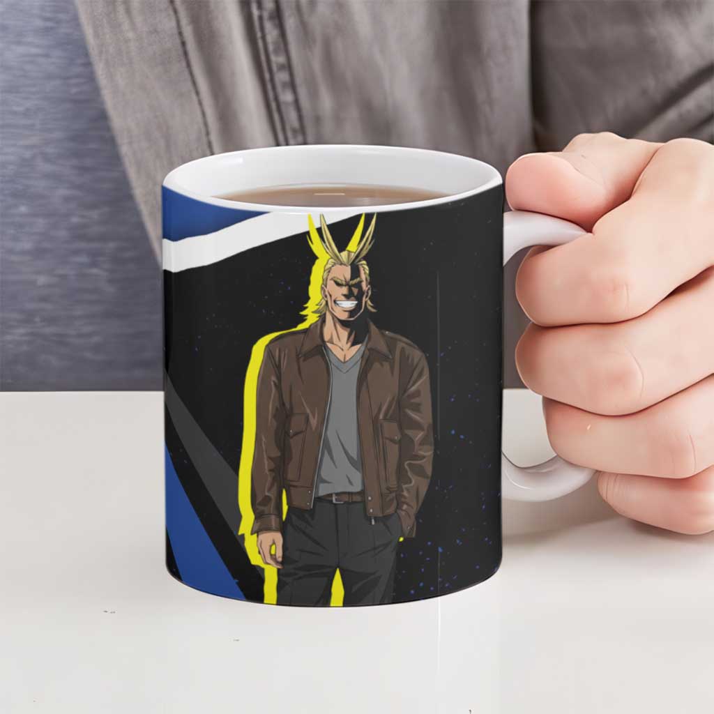 All Might My Hero Academia Ceramic Mug Anime Grunge Splatter Graphic Style