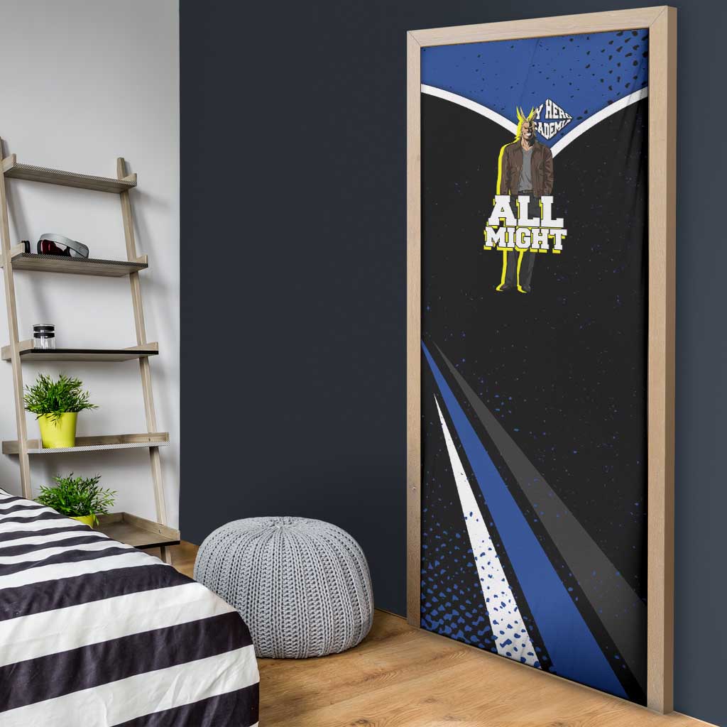 All Might My Hero Academia Door Cover Anime Grunge Splatter Graphic Style