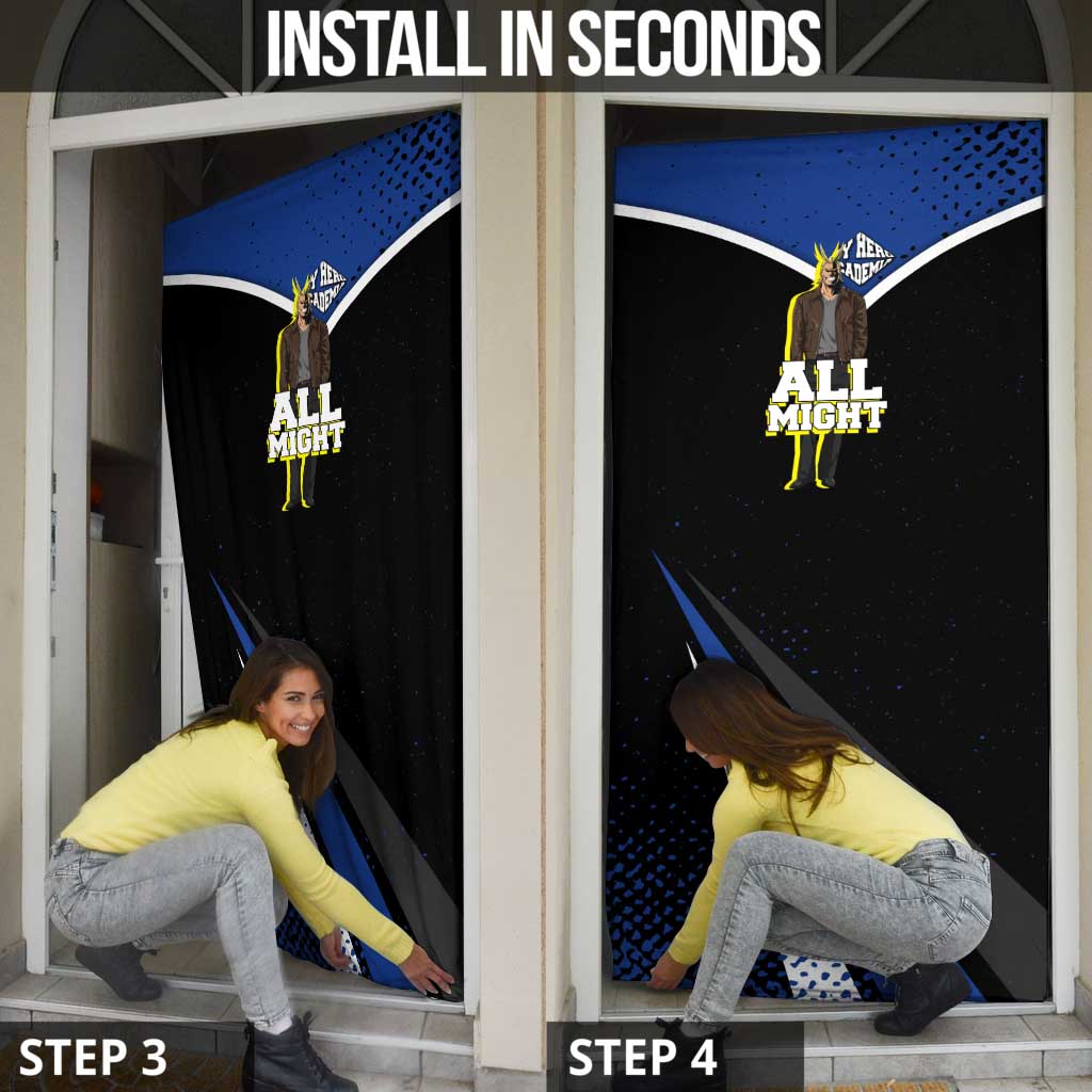 All Might My Hero Academia Door Cover Anime Grunge Splatter Graphic Style