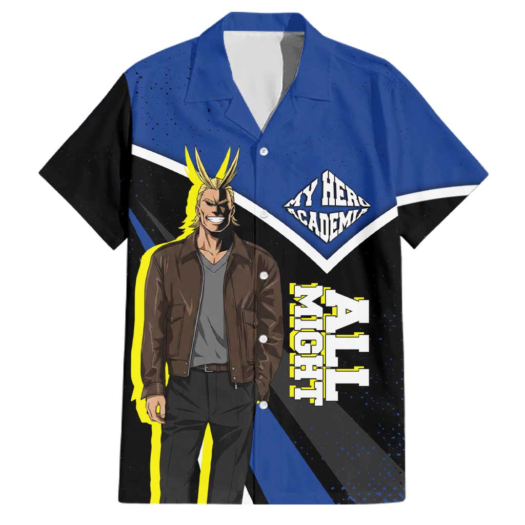 All Might My Hero Academia Family Matching Tank Maxi Dress and Hawaiian Shirt Anime Grunge Splatter Graphic Style