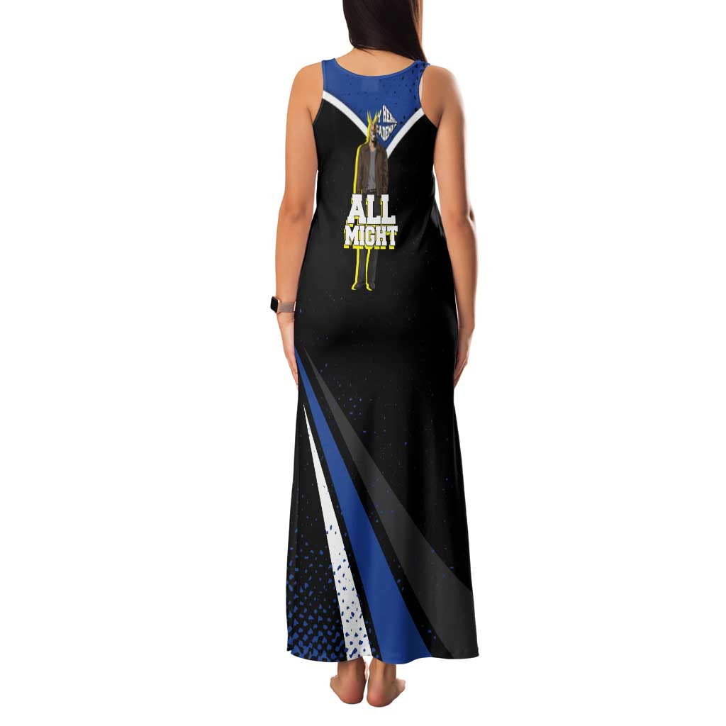 All Might My Hero Academia Family Matching Tank Maxi Dress and Hawaiian Shirt Anime Grunge Splatter Graphic Style