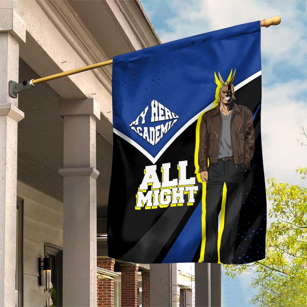 All Might My Hero Academia Garden Flag Anime Grunge Splatter Graphic Style
