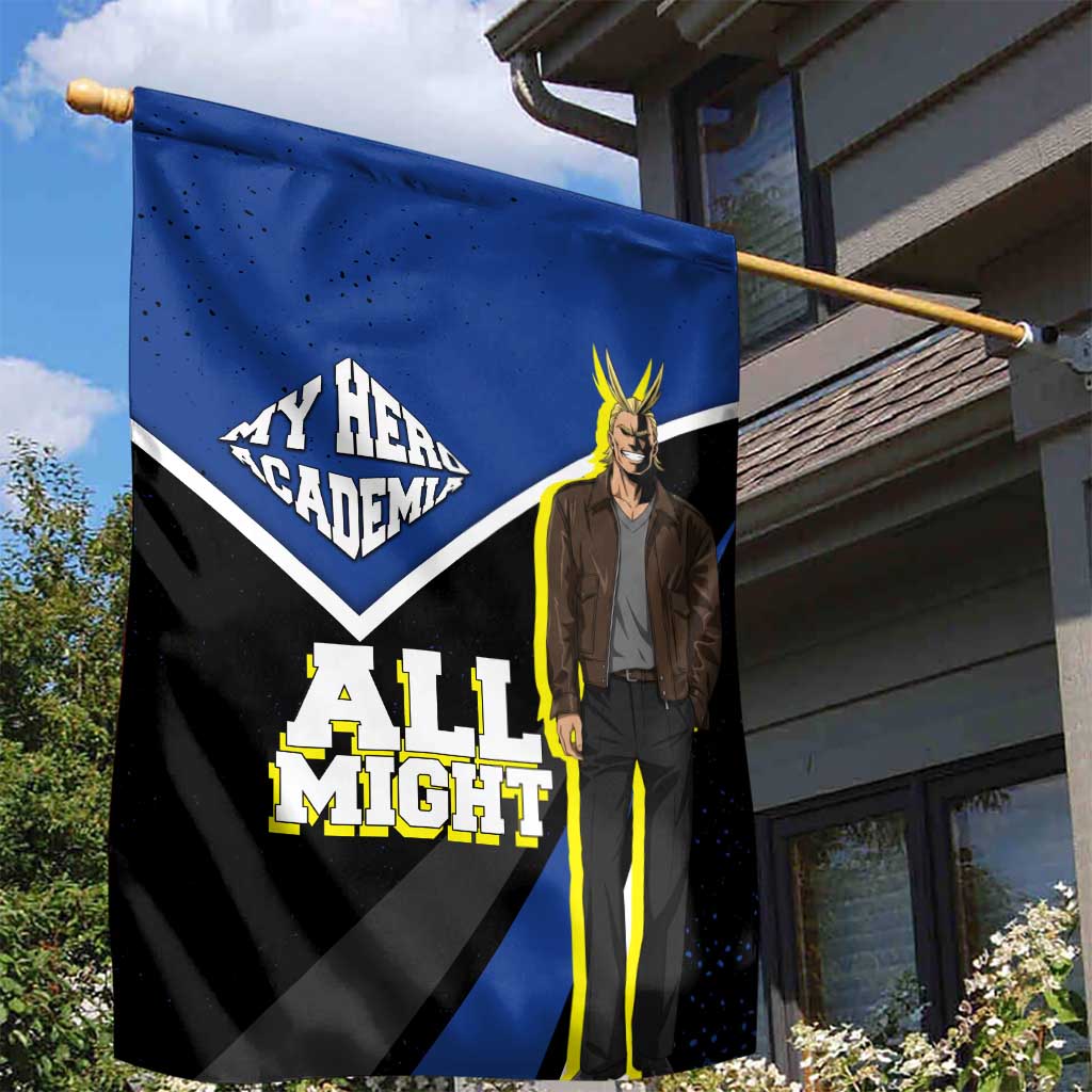 All Might My Hero Academia Garden Flag Anime Grunge Splatter Graphic Style