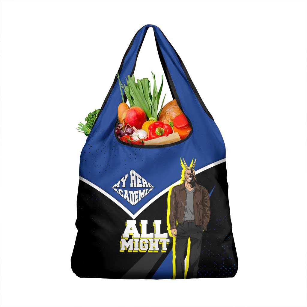 All Might My Hero Academia Grocery Bag Anime Grunge Splatter Graphic Style