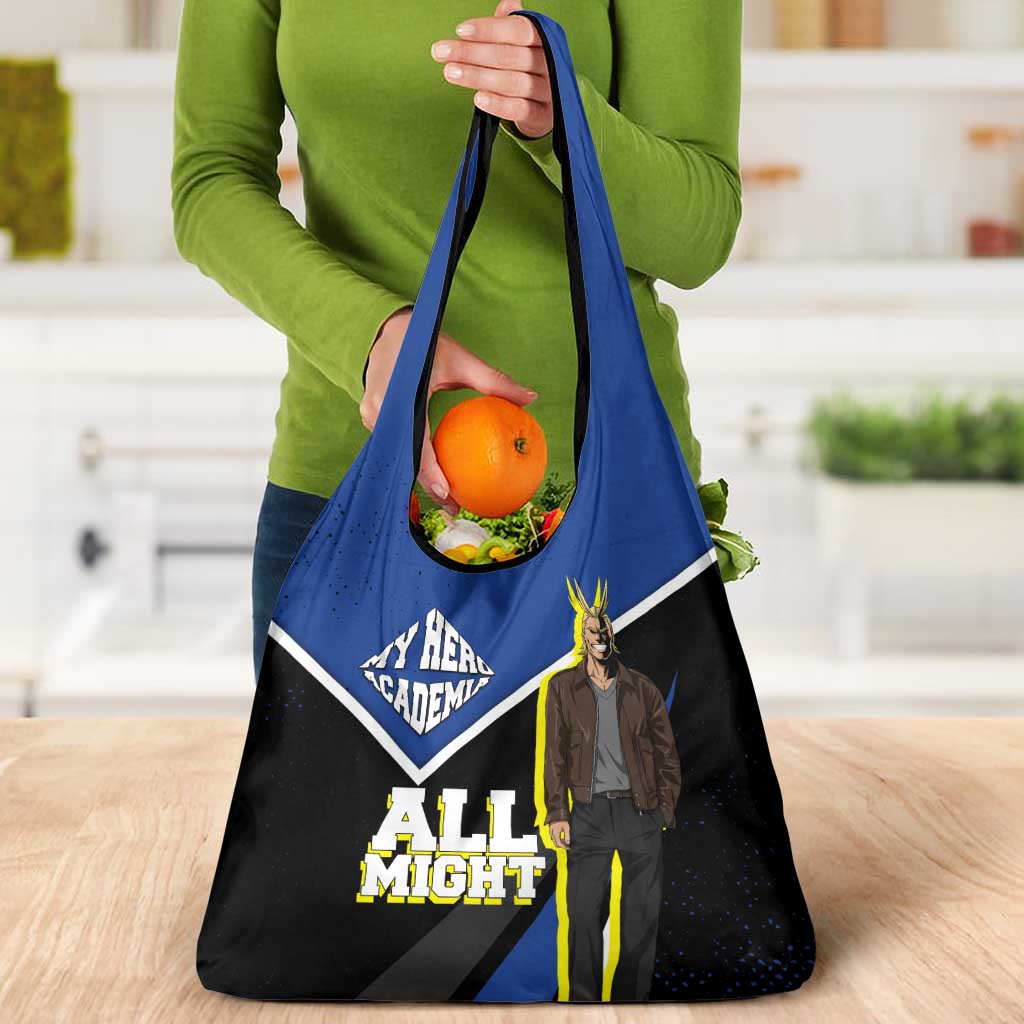 All Might My Hero Academia Grocery Bag Anime Grunge Splatter Graphic Style