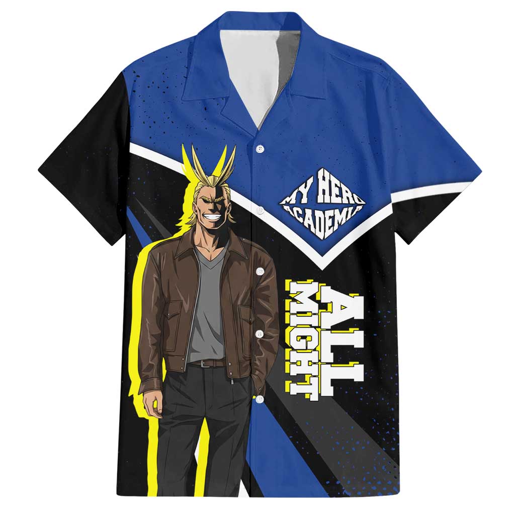 All Might My Hero Academia Hawaiian Shirt Anime Grunge Splatter Graphic Style