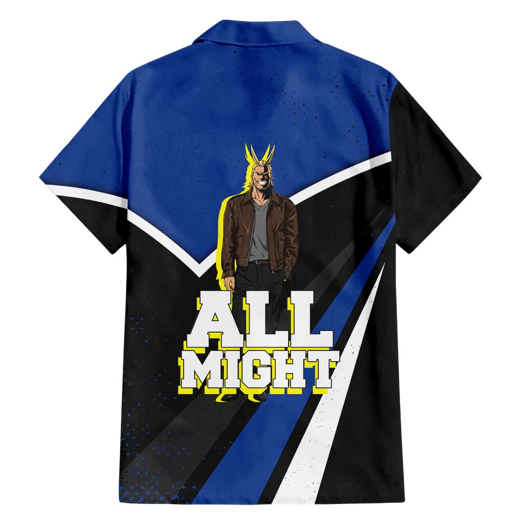 All Might My Hero Academia Hawaiian Shirt Anime Grunge Splatter Graphic Style