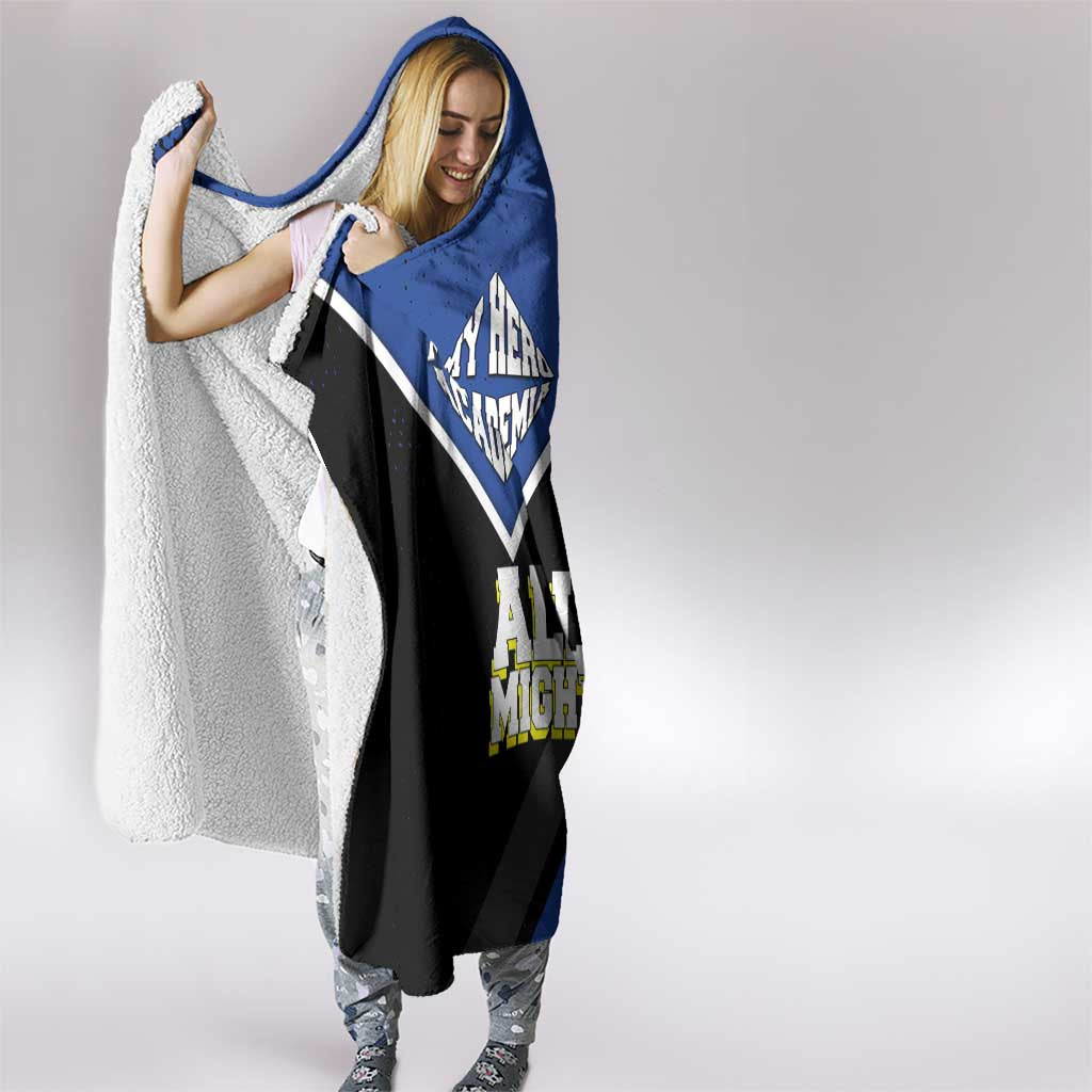 All Might My Hero Academia Hooded Blanket Anime Grunge Splatter Graphic Style