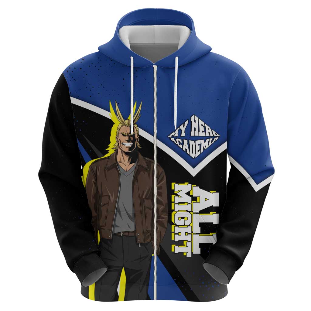 All Might My Hero Academia Hoodie Anime Grunge Splatter Graphic Style