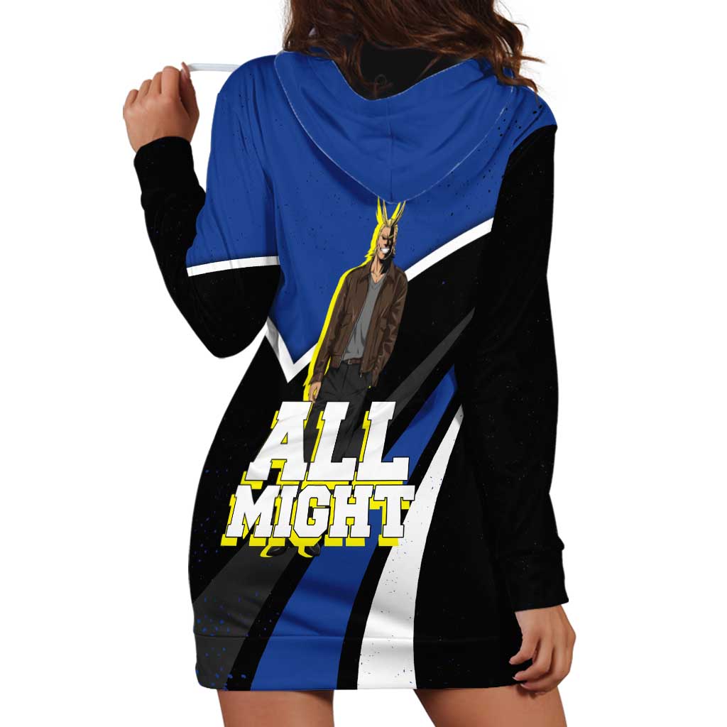 All Might My Hero Academia Hoodie Dress Anime Grunge Splatter Graphic Style