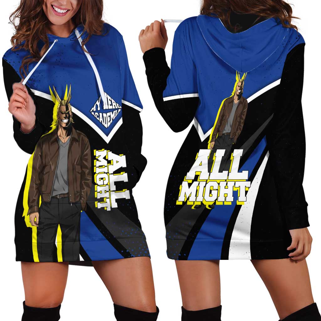 All Might My Hero Academia Hoodie Dress Anime Grunge Splatter Graphic Style