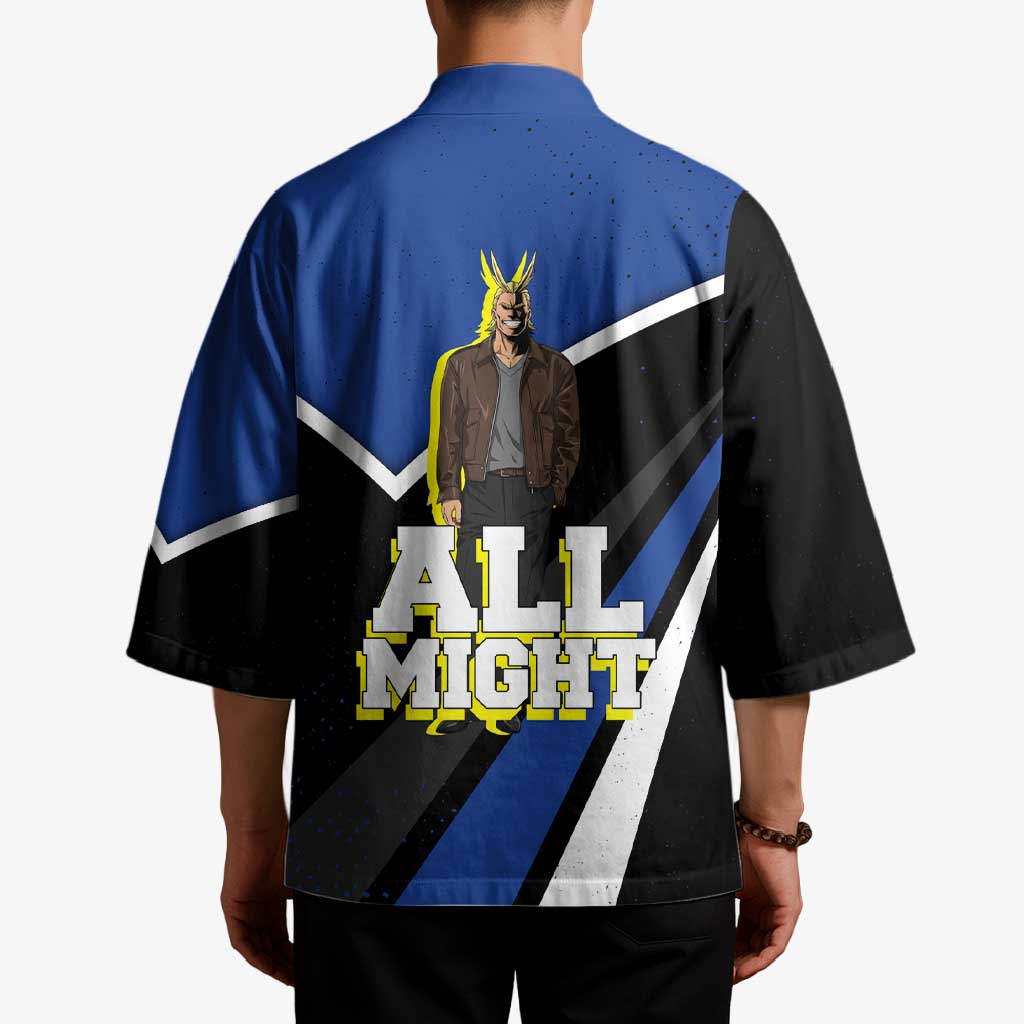 All Might My Hero Academia Kimono Anime Grunge Splatter Graphic Style