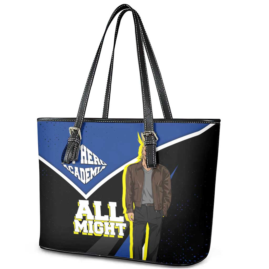 All Might My Hero Academia Leather Tote Bag Anime Grunge Splatter Graphic Style
