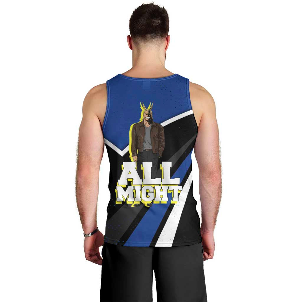 All Might My Hero Academia Men Tank Top Anime Grunge Splatter Graphic Style