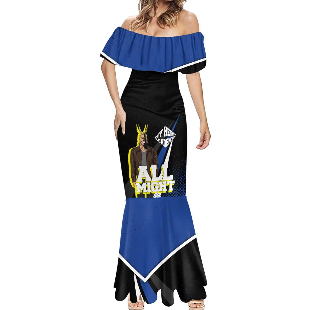 All Might My Hero Academia Mermaid Dress Anime Grunge Splatter Graphic Style