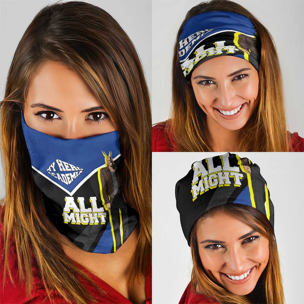 All Might My Hero Academia Neck Gaiter Anime Grunge Splatter Graphic Style