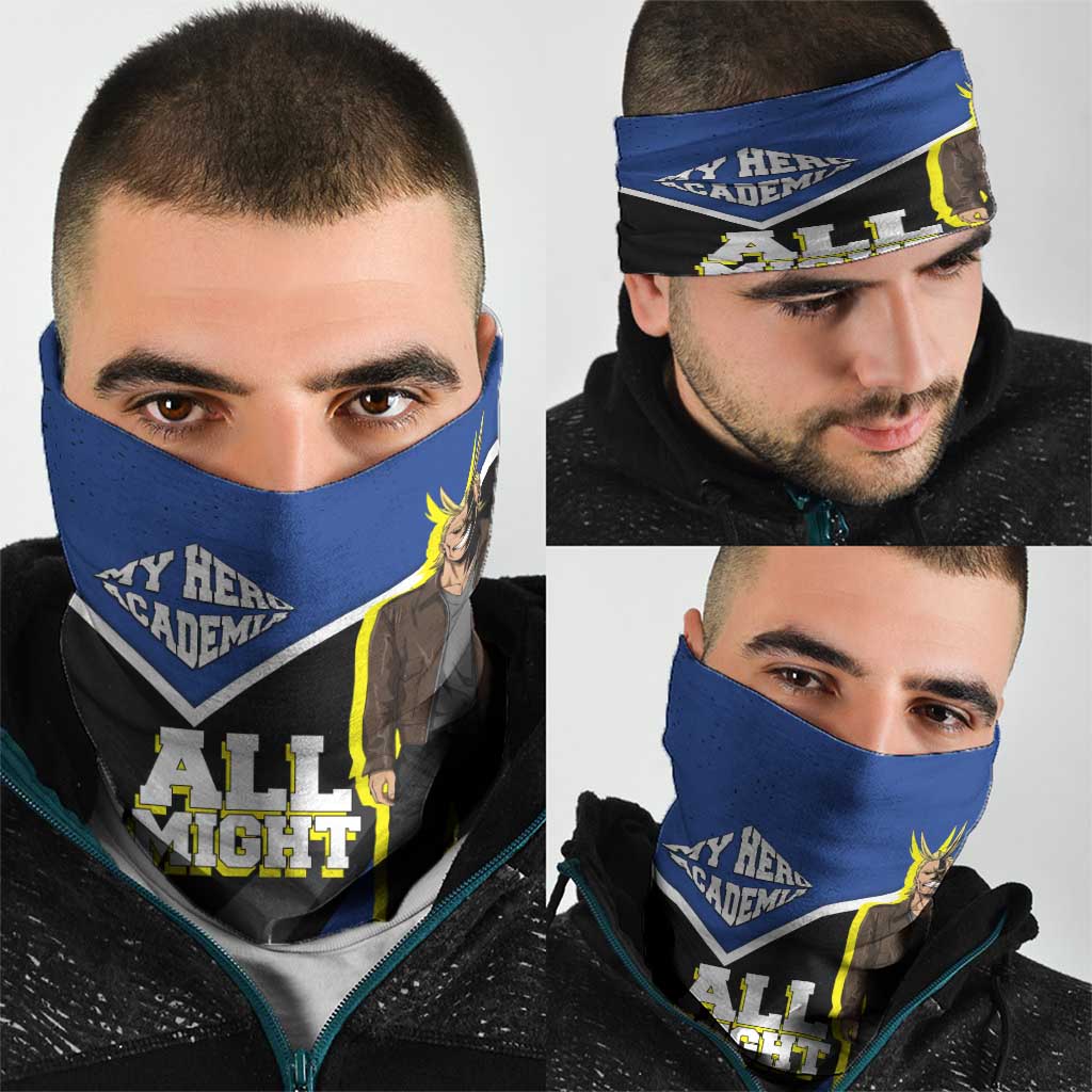 All Might My Hero Academia Neck Gaiter Anime Grunge Splatter Graphic Style