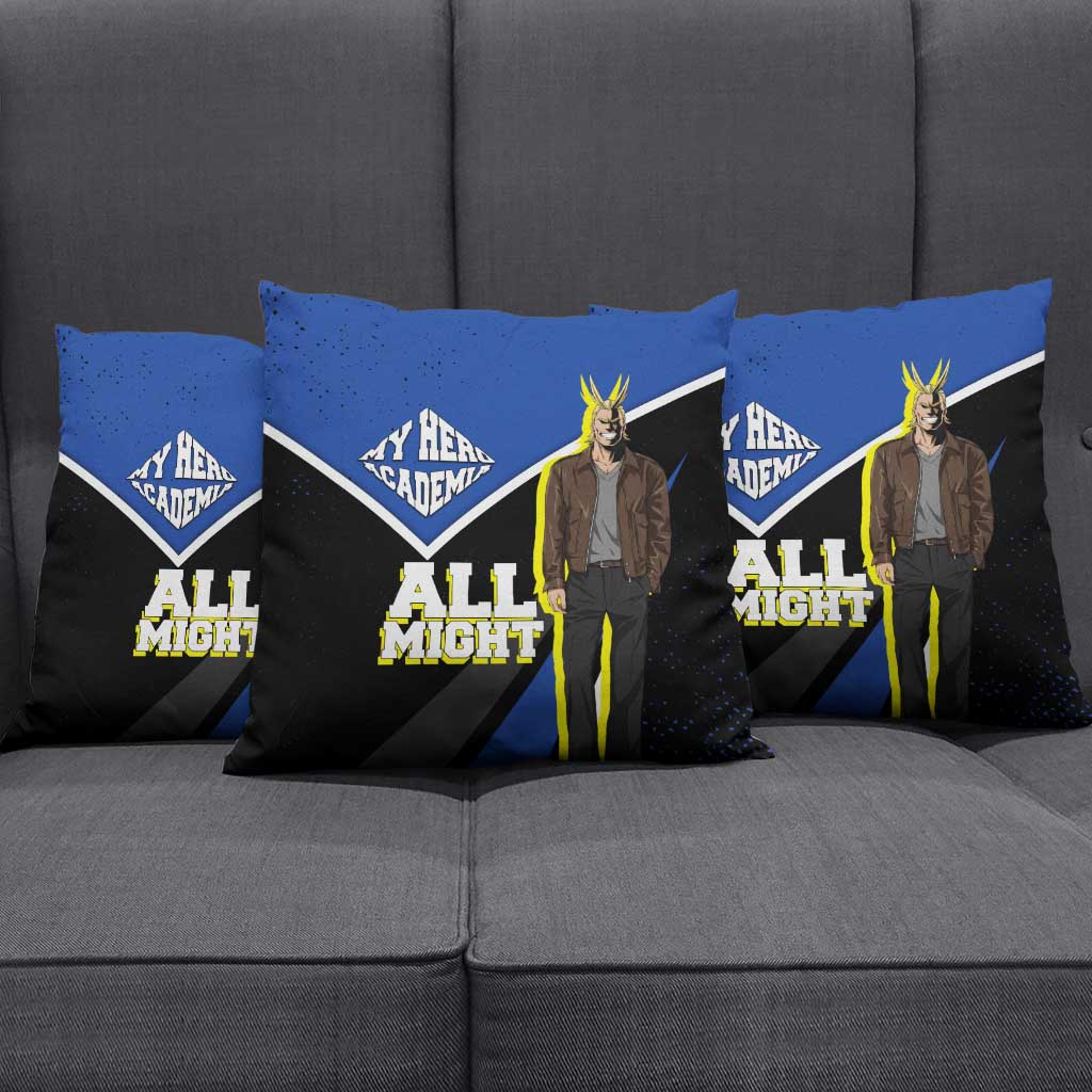 All Might My Hero Academia Pillow Cover Anime Grunge Splatter Graphic Style