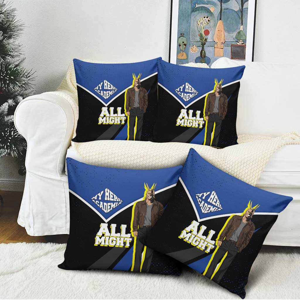 All Might My Hero Academia Pillow Cover Anime Grunge Splatter Graphic Style