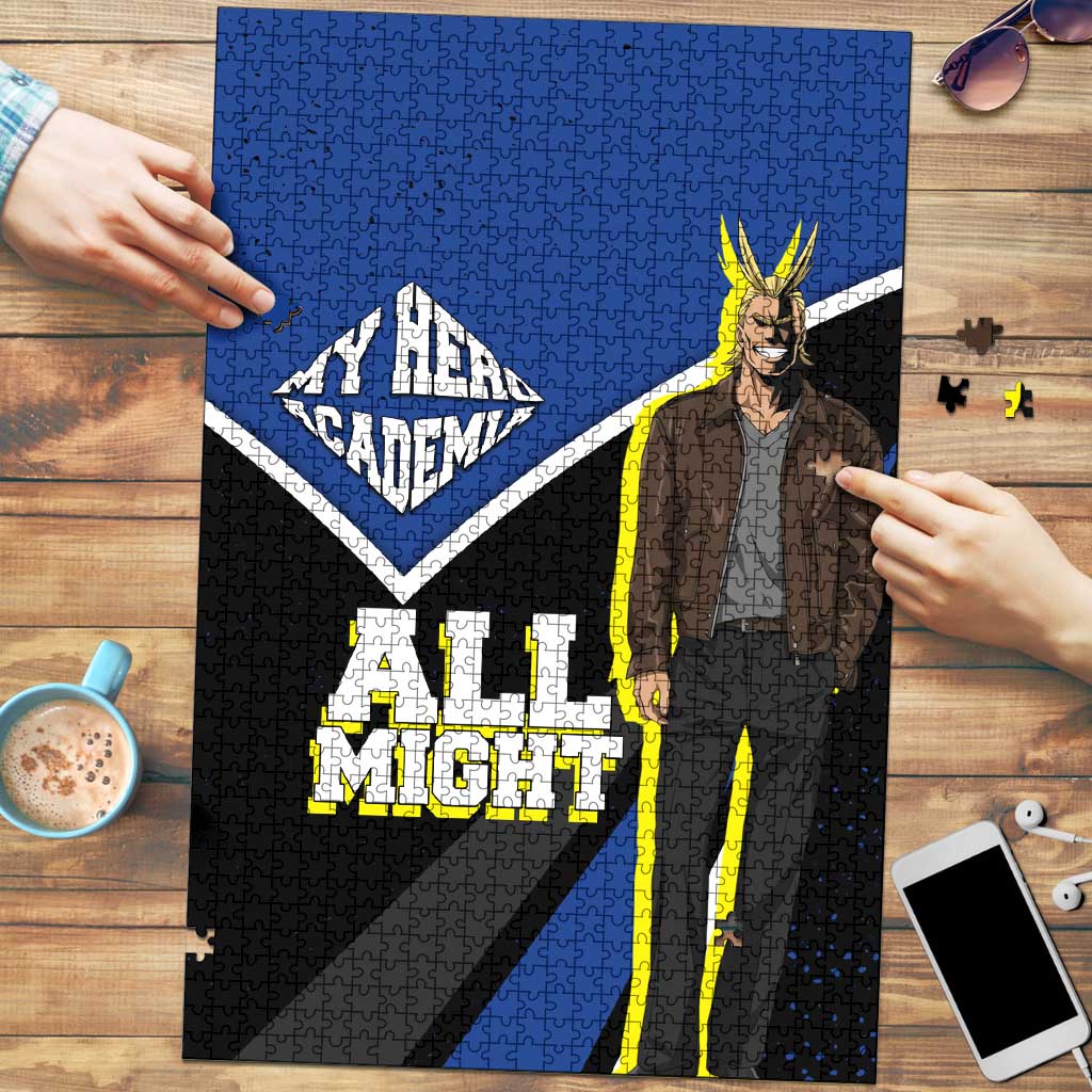 All Might My Hero Academia Puzzle Anime Grunge Splatter Graphic Style
