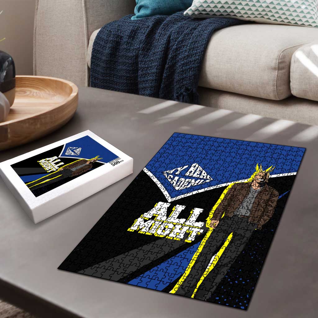 All Might My Hero Academia Puzzle Anime Grunge Splatter Graphic Style