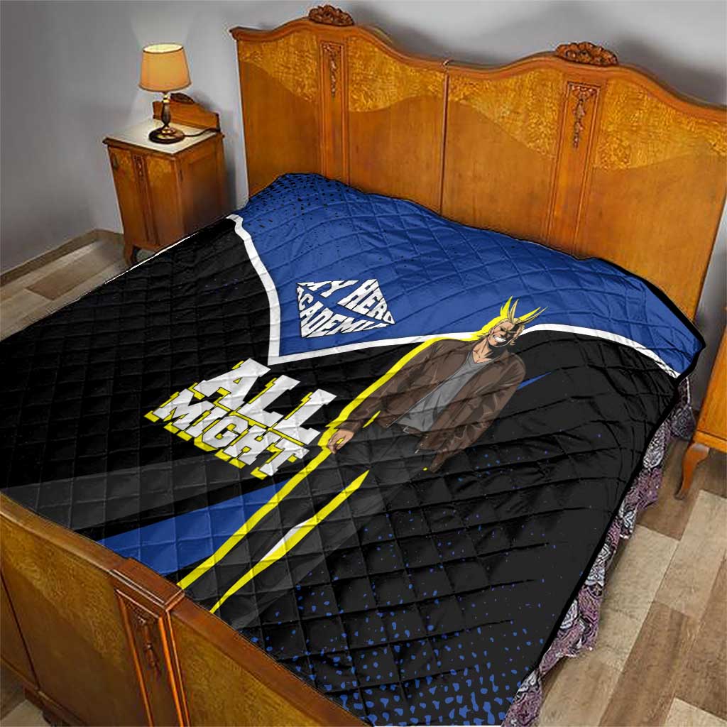 All Might My Hero Academia Quilt Anime Grunge Splatter Graphic Style