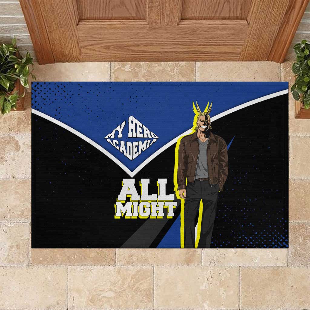 All Might My Hero Academia Rubber Doormat Anime Grunge Splatter Graphic Style