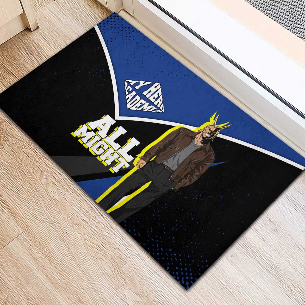 All Might My Hero Academia Rubber Doormat Anime Grunge Splatter Graphic Style