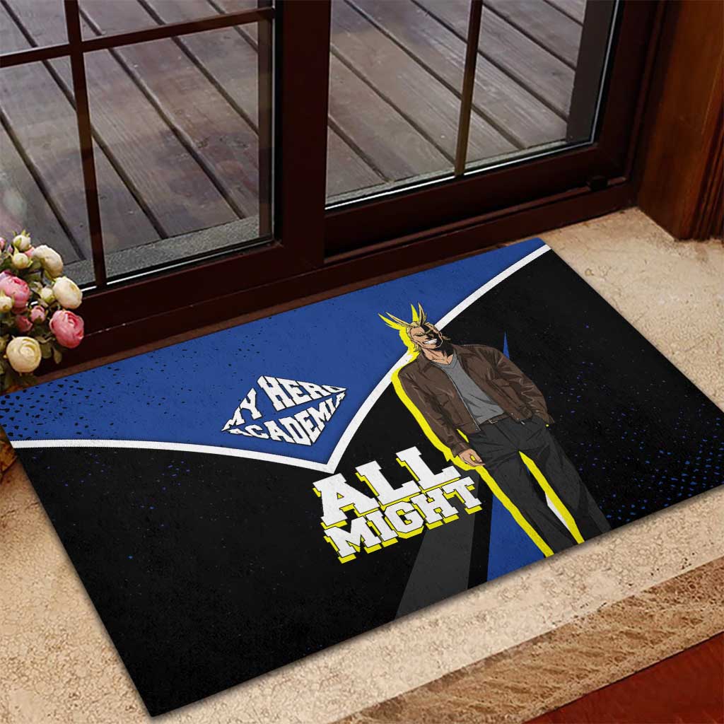 All Might My Hero Academia Rubber Doormat Anime Grunge Splatter Graphic Style
