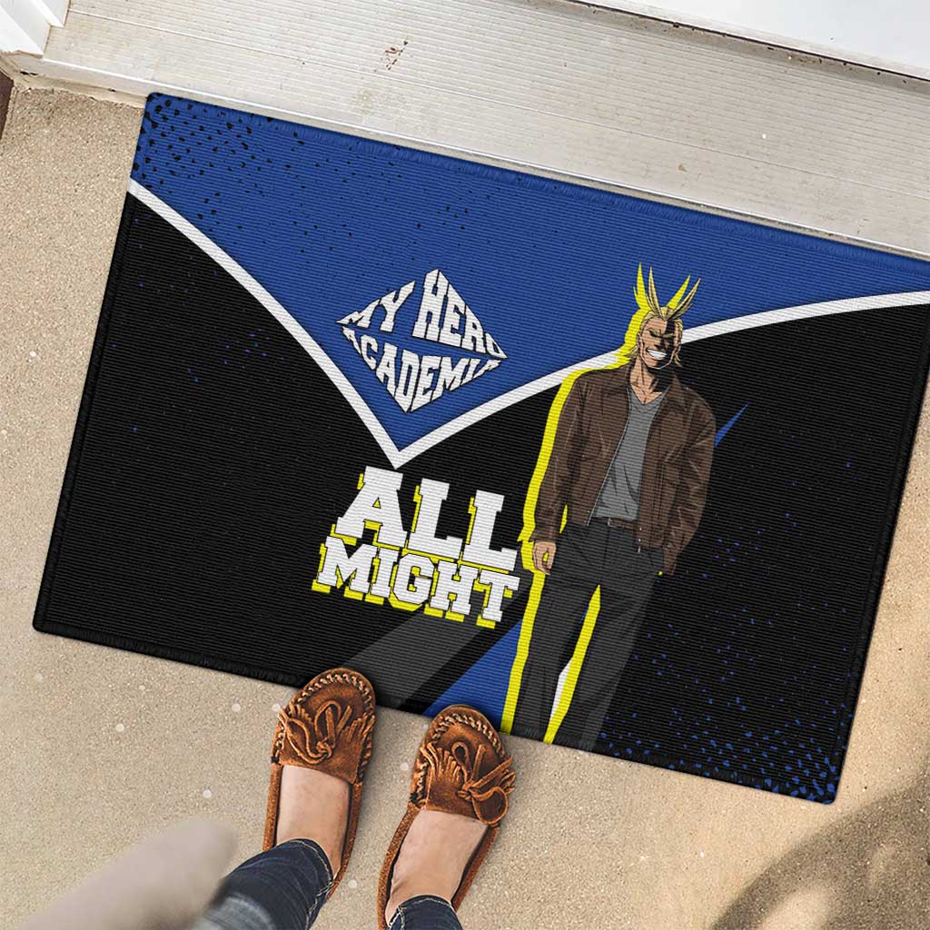 All Might My Hero Academia Rubber Doormat Anime Grunge Splatter Graphic Style