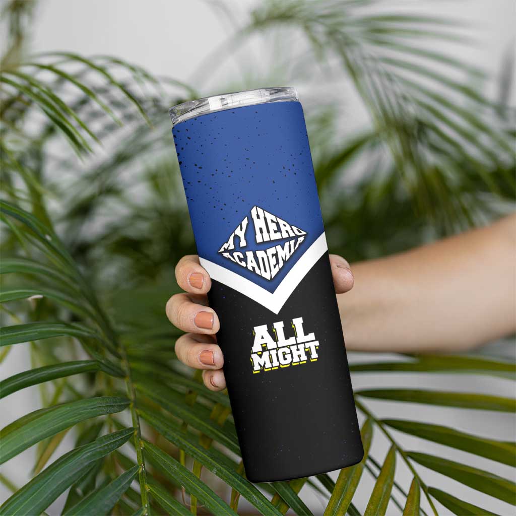 All Might My Hero Academia Skinny Tumbler Anime Grunge Splatter Graphic Style