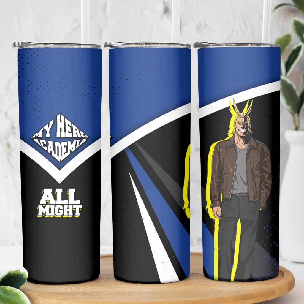 All Might My Hero Academia Skinny Tumbler Anime Grunge Splatter Graphic Style