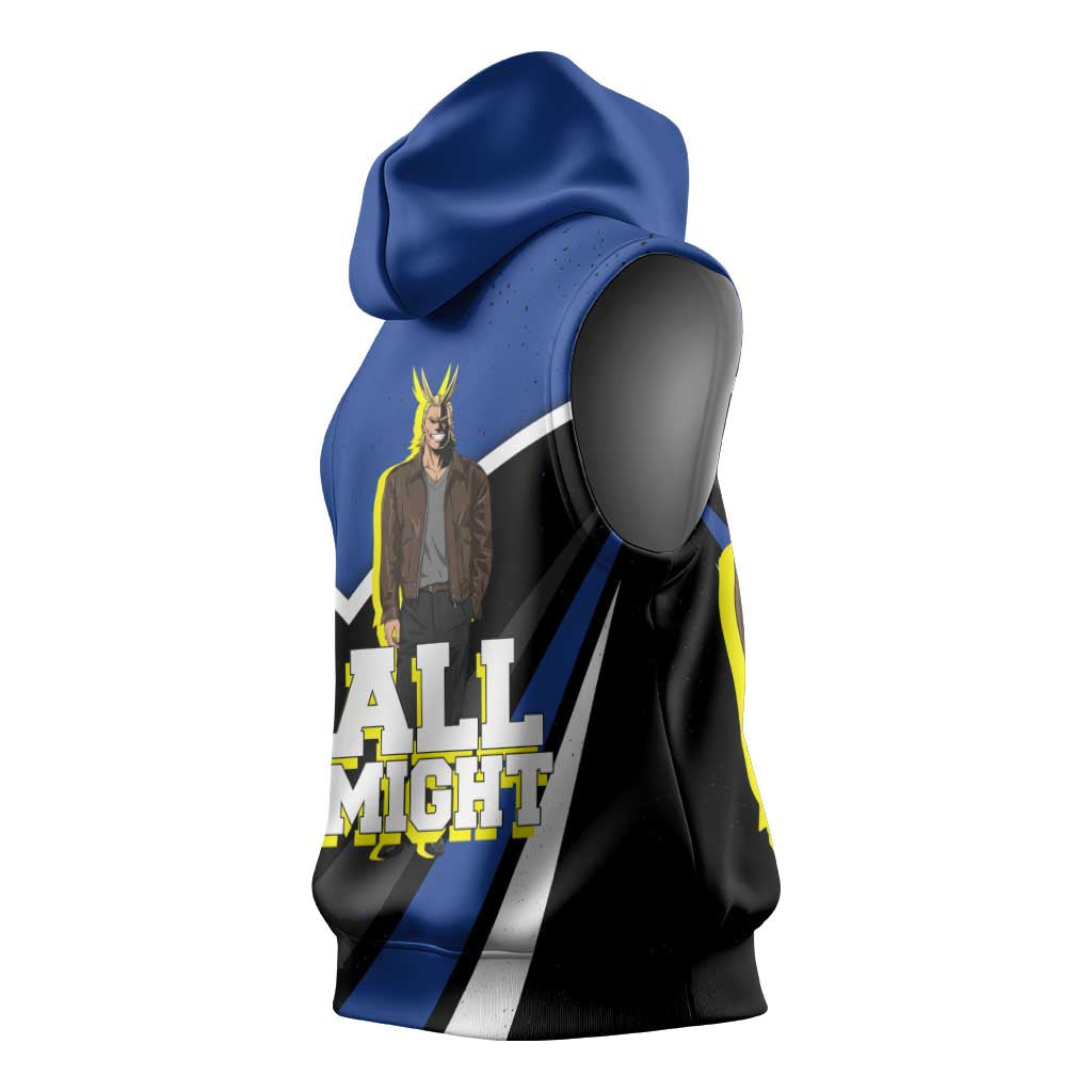 All Might My Hero Academia Sleeveless Hoodie Anime Grunge Splatter Graphic Style