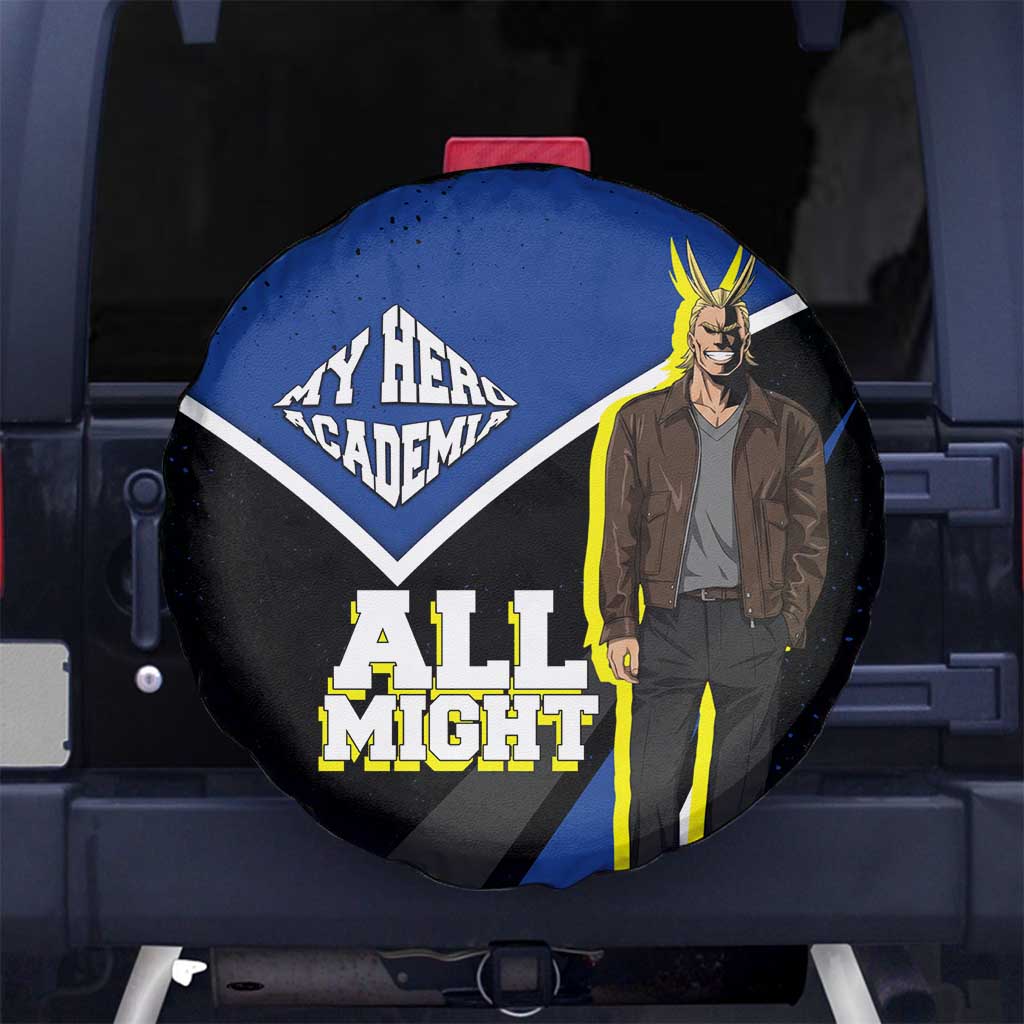 All Might My Hero Academia Spare Tire Cover Anime Grunge Splatter Graphic Style