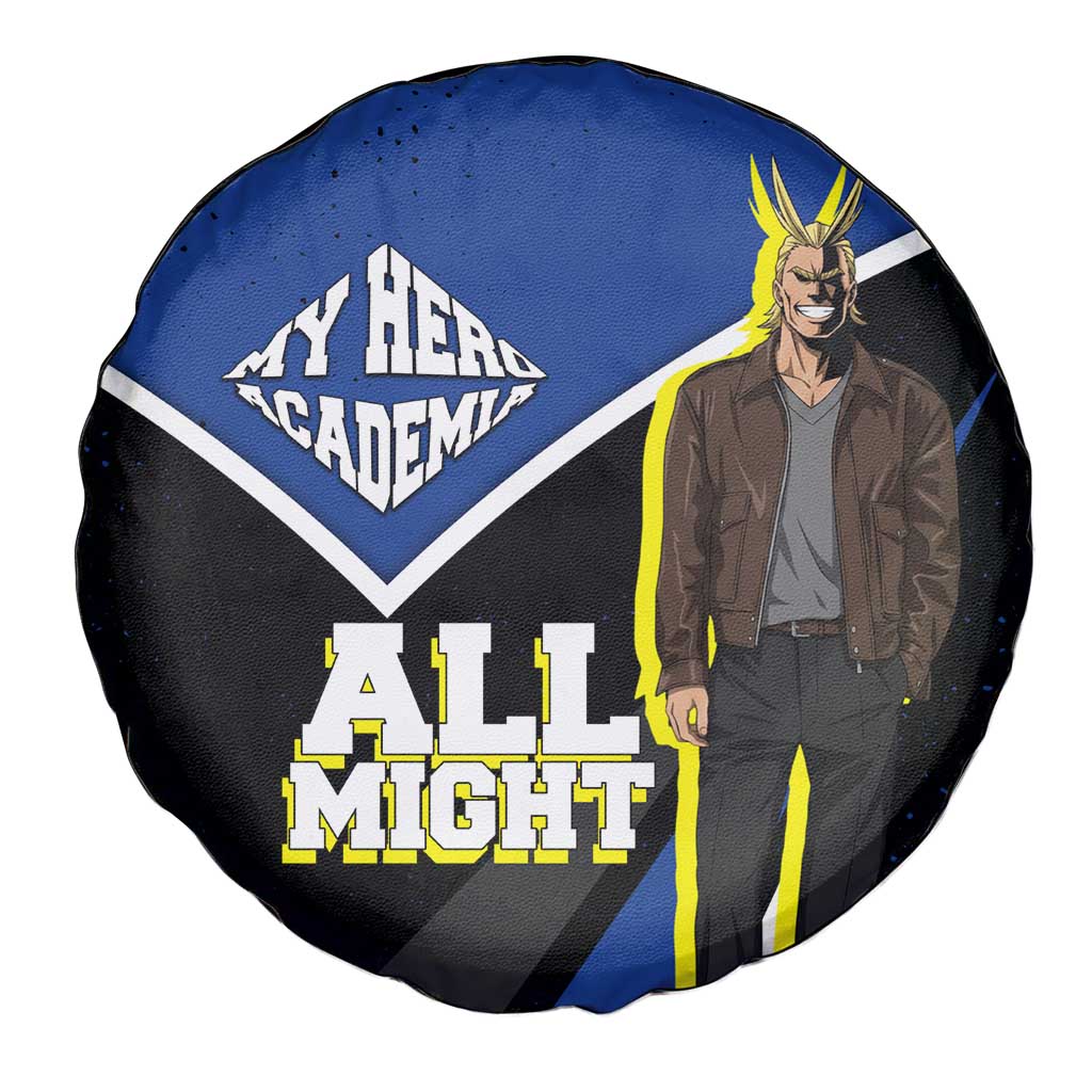 All Might My Hero Academia Spare Tire Cover Anime Grunge Splatter Graphic Style