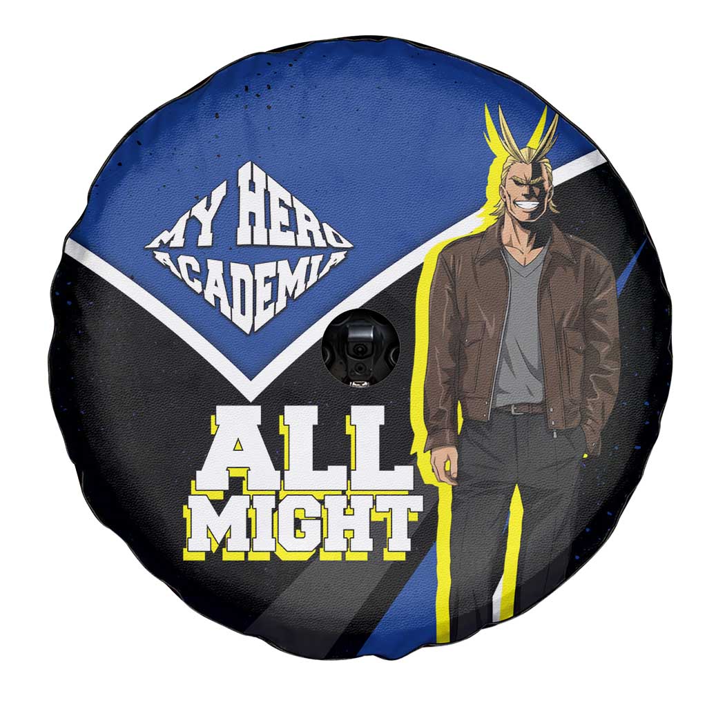All Might My Hero Academia Spare Tire Cover Anime Grunge Splatter Graphic Style