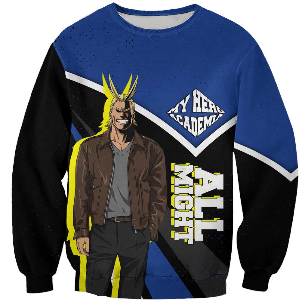 All Might My Hero Academia Sweatshirt Anime Grunge Splatter Graphic Style
