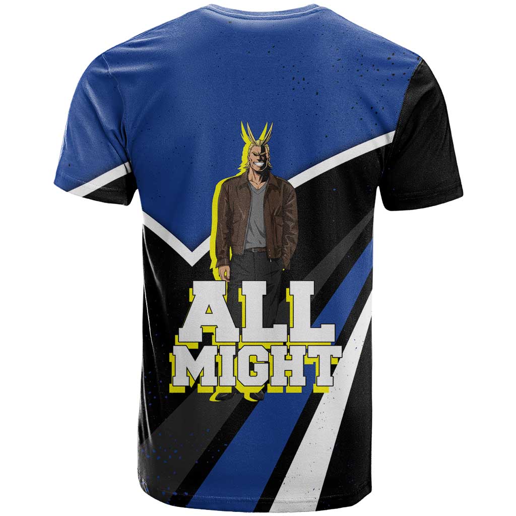 All Might My Hero Academia T Shirt Anime Grunge Splatter Graphic Style