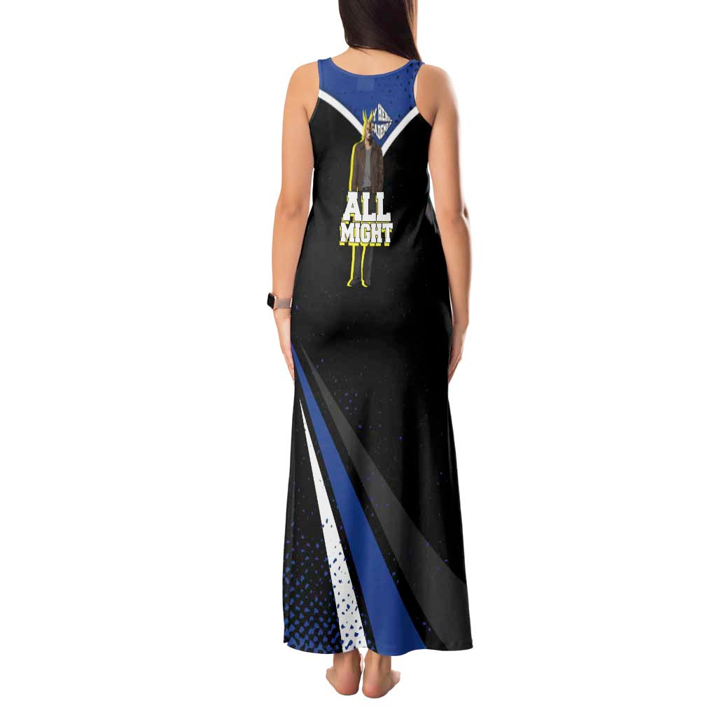 All Might My Hero Academia Tank Maxi Dress Anime Grunge Splatter Graphic Style