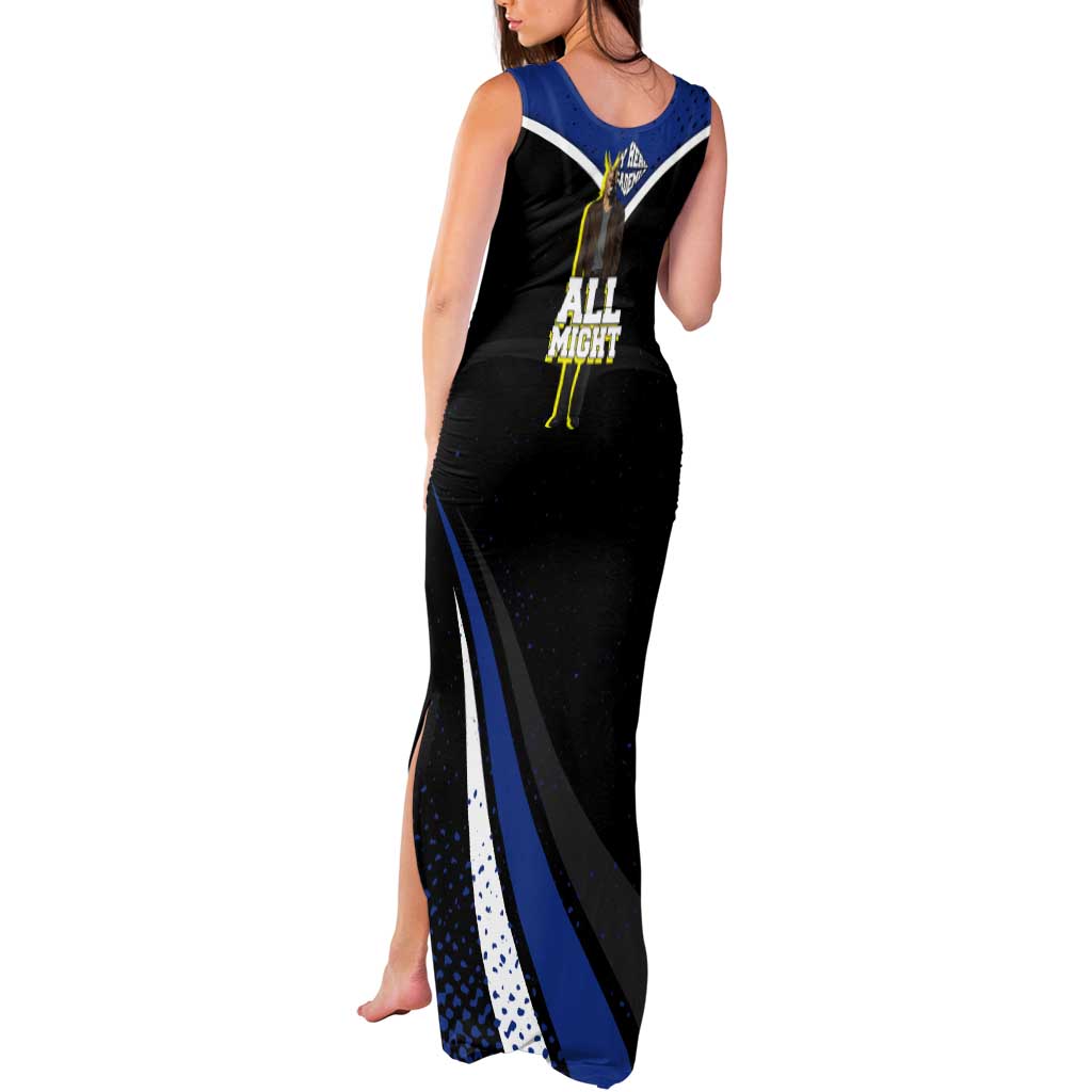All Might My Hero Academia Tank Maxi Dress Anime Grunge Splatter Graphic Style