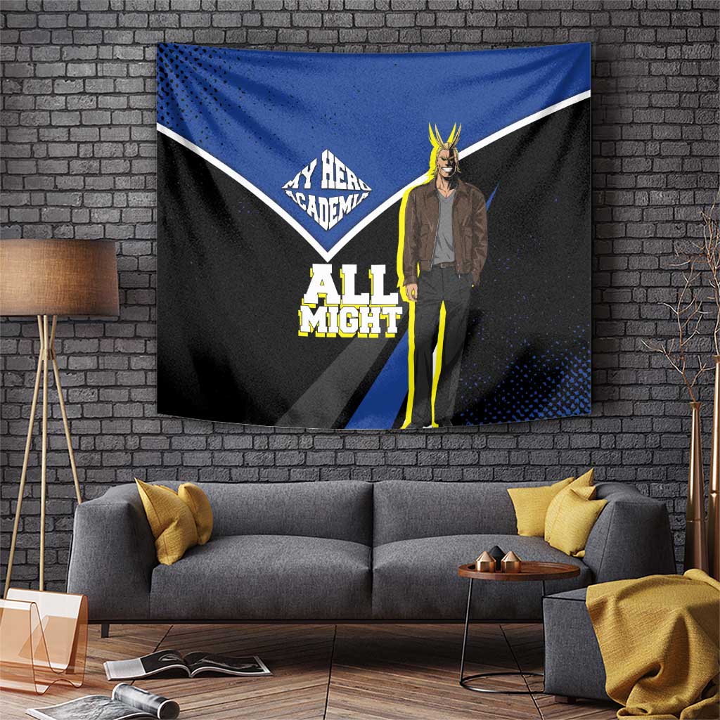 All Might My Hero Academia Tapestry Anime Grunge Splatter Graphic Style