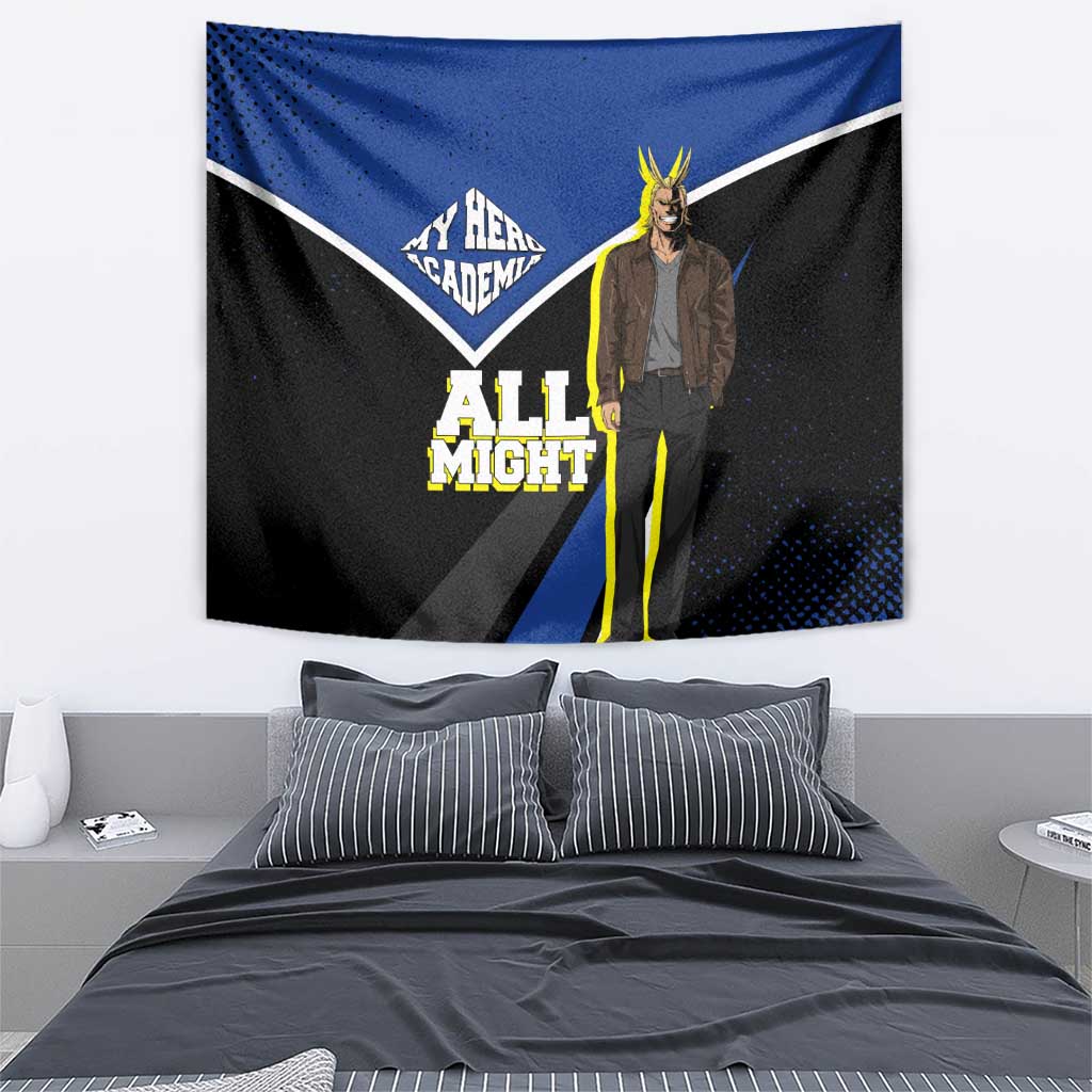 All Might My Hero Academia Tapestry Anime Grunge Splatter Graphic Style