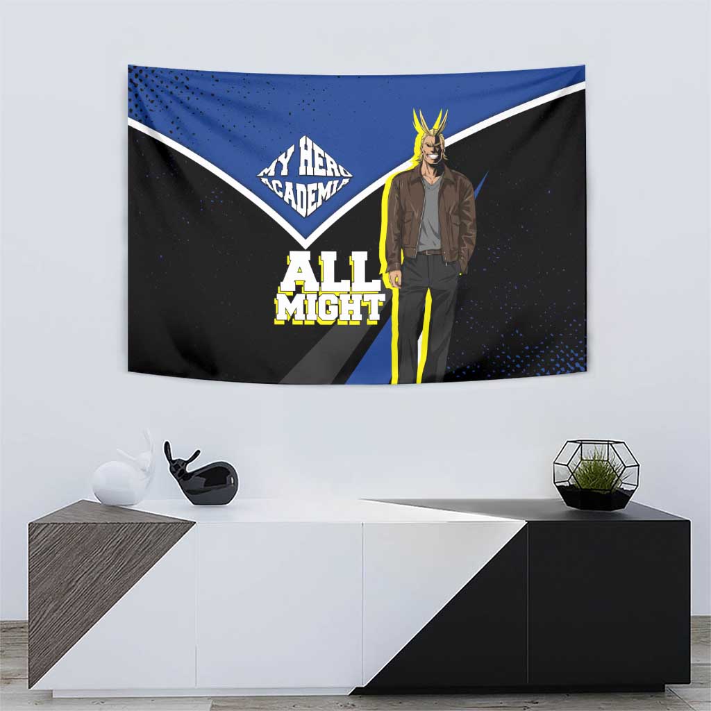 All Might My Hero Academia Tapestry Anime Grunge Splatter Graphic Style