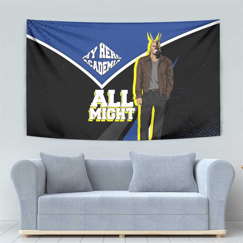 All Might My Hero Academia Tapestry Anime Grunge Splatter Graphic Style