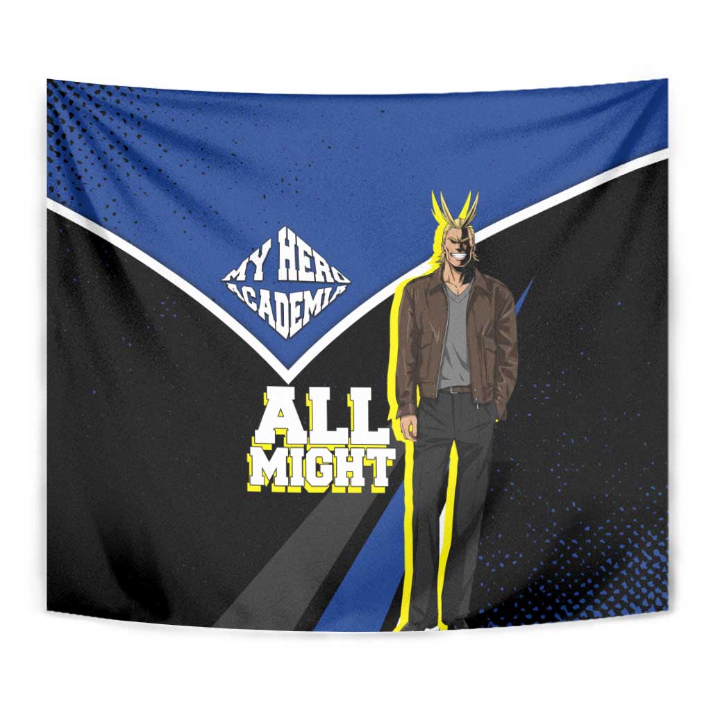 All Might My Hero Academia Tapestry Anime Grunge Splatter Graphic Style