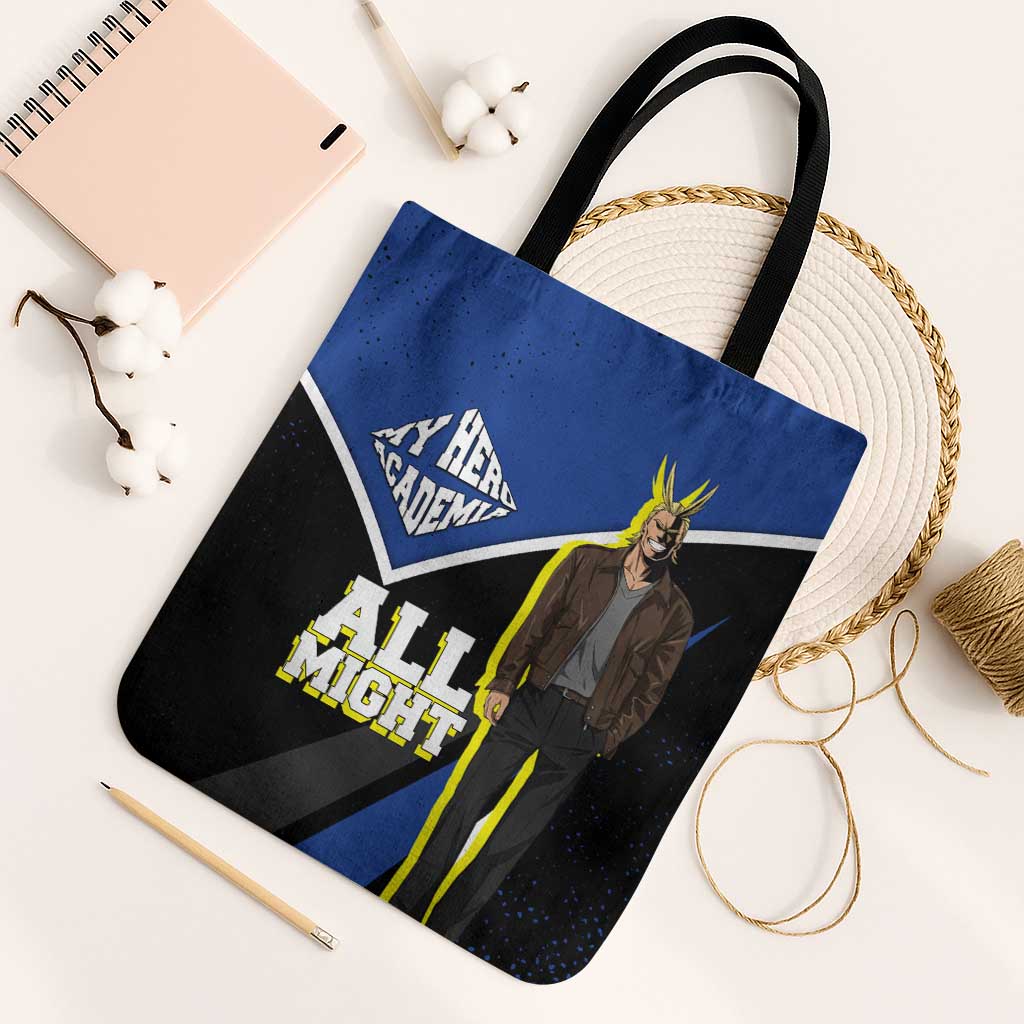 All Might My Hero Academia Tote Bag Anime Grunge Splatter Graphic Style